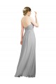 Sleeveless Sweetheart Soft Chiffon Silver A-Line Long Bridesmaid Dresses Bath