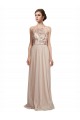 Sleeveless Halter Neck Tulle Nude Long Bridesmaid Dress Bath